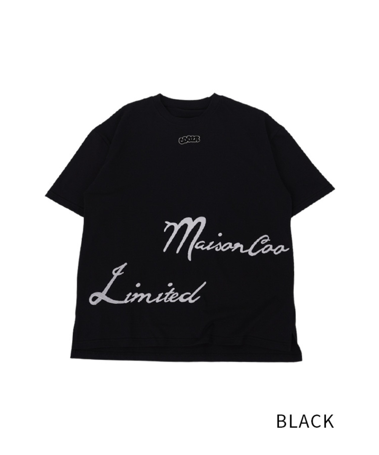Maison COOLAエンブロイダリールーズTシャツ (BLACK)　CQ-44062