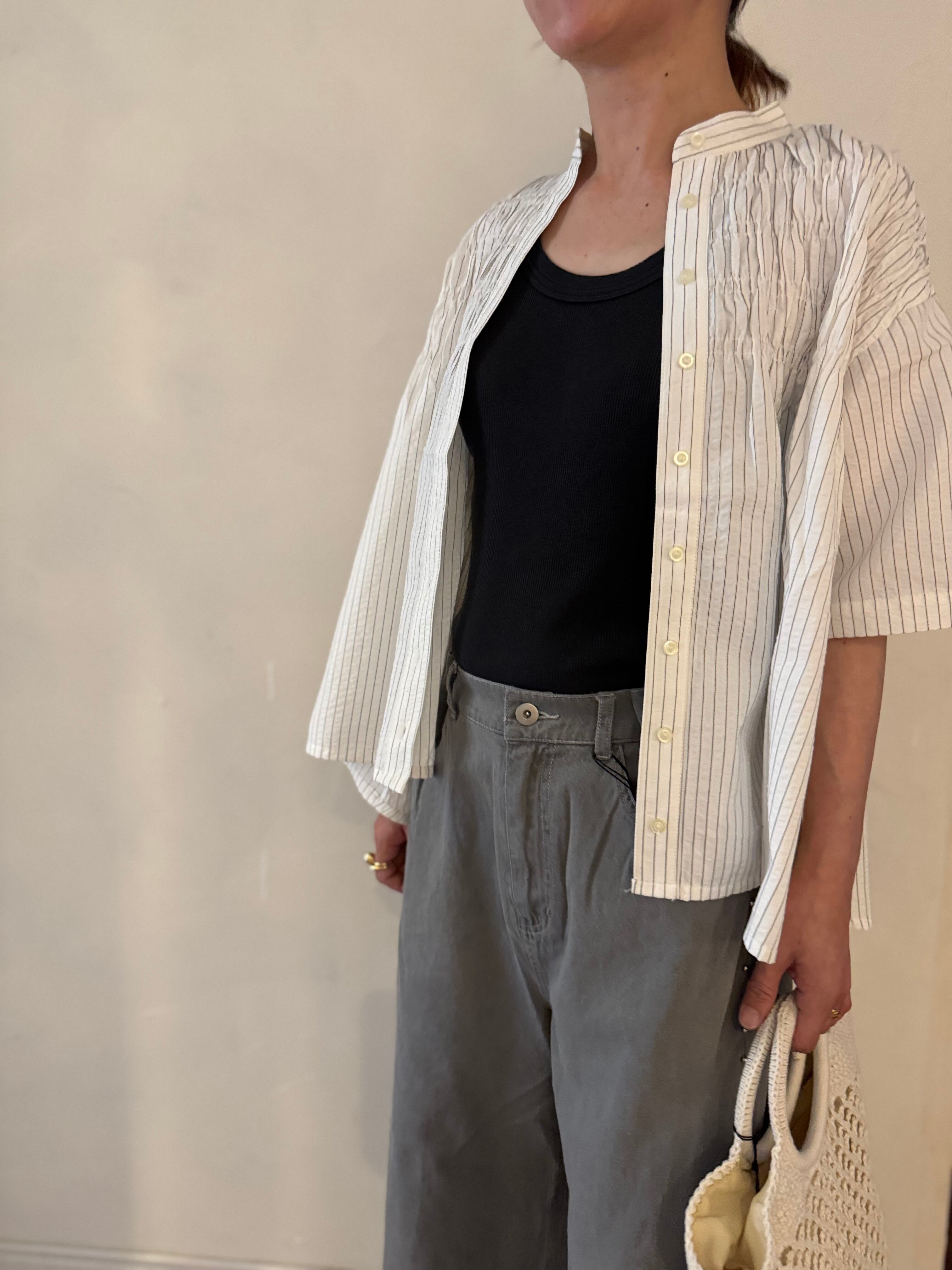 【SELECT】シャーリング半袖シャツ