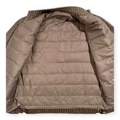 美品 PAPAS パパス ダウンライナー付き ジップアップ ウールニット ジャケット サイズ 50 L /ワッペン付き/メンズ