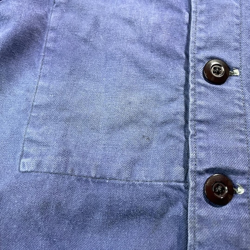 50s AU MOLINEL 刺繍タグ コットンツイル フレンチワークジャケット 詳細写真11