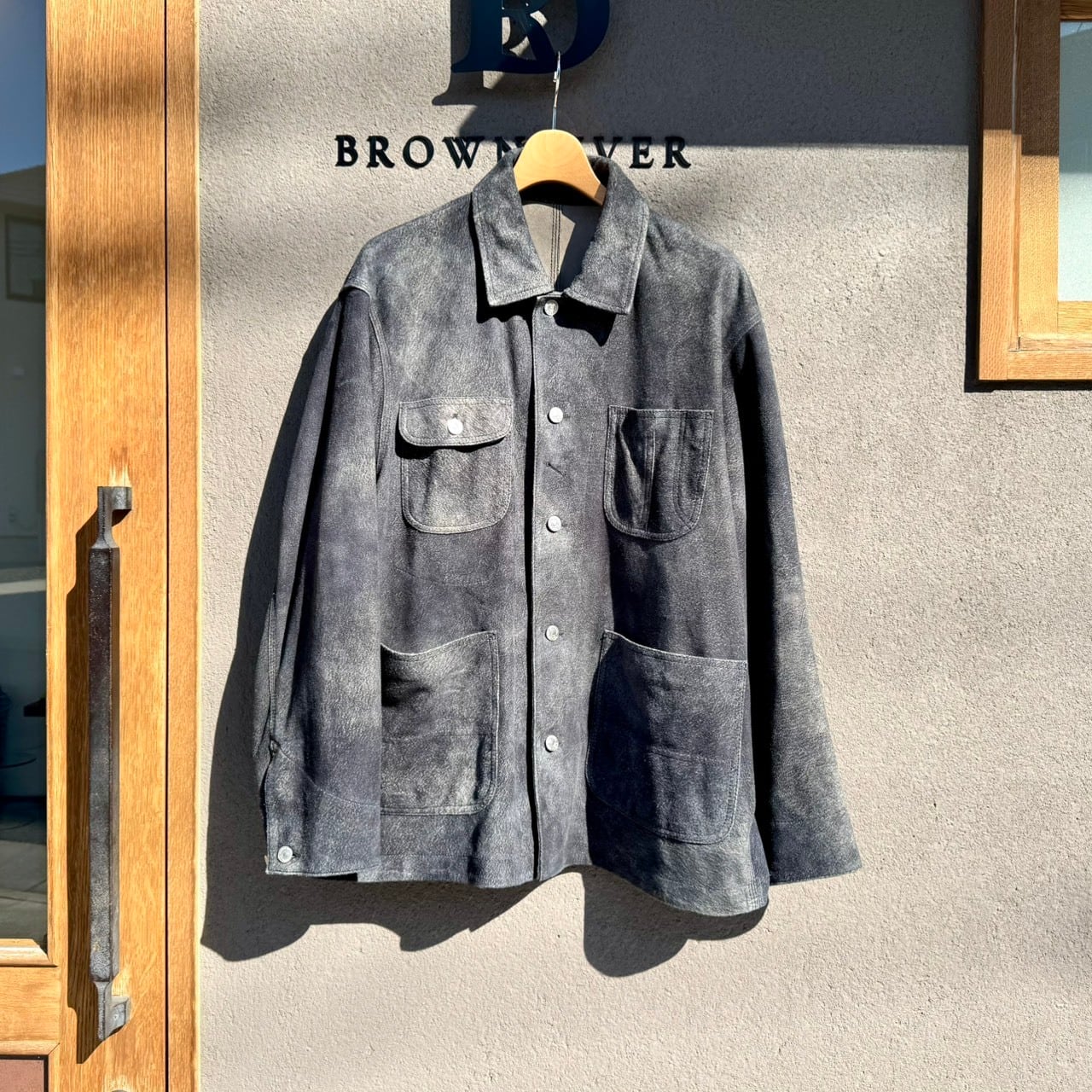 ジャケット・アウター SEVEN BY SEVEN HUNTING COVERALL JACKET SEVEN BY SEVEN LEATHER COVERALL JACKET -Goat suede Antique finish