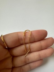 S925 ロングスレッドピアス