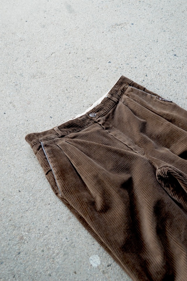 MONCHAUX 80s Corduroy 2tuck Trousers Made in France モンショー オールド コーデュロイパンツ フランス製