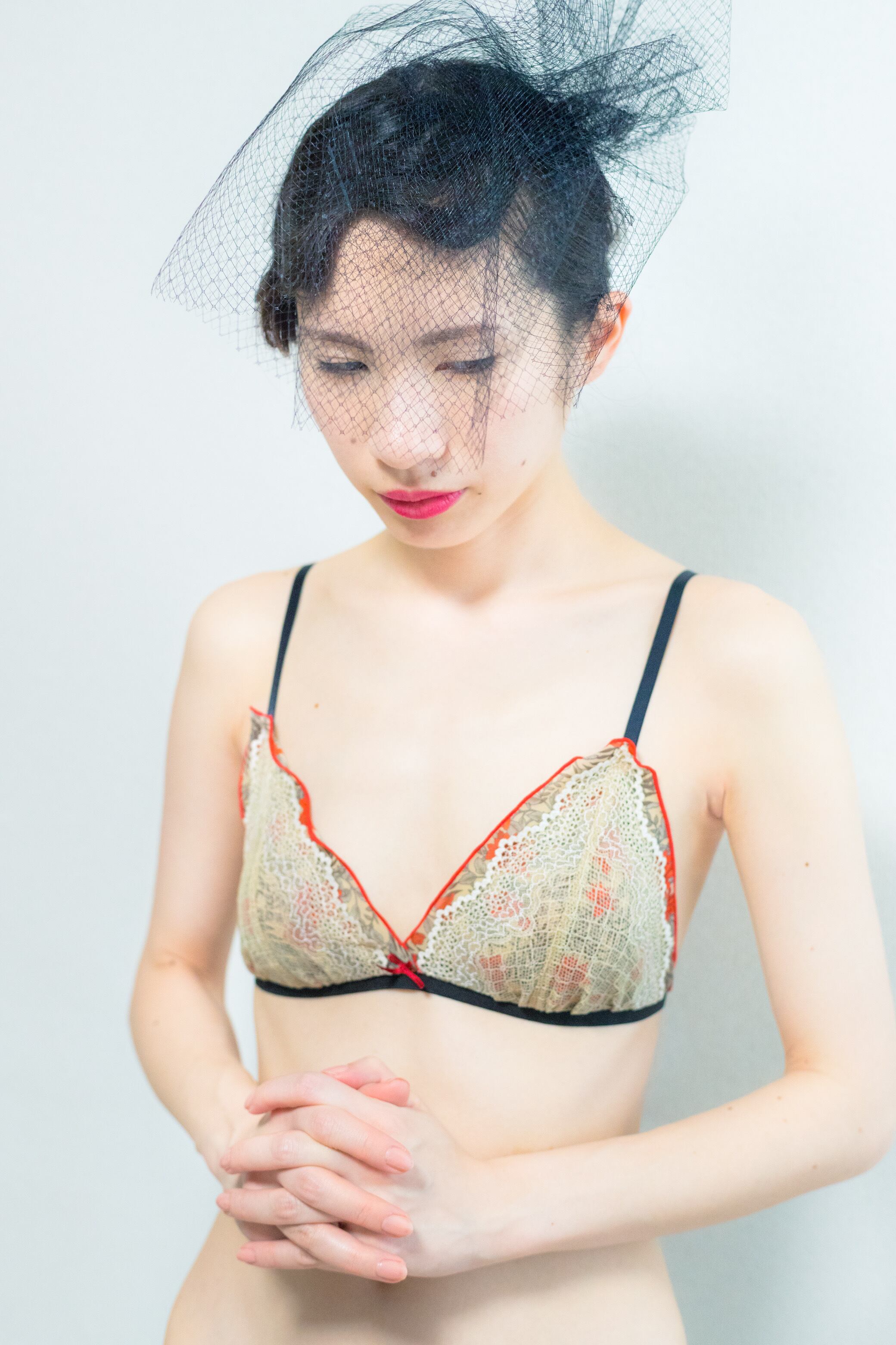 flower chiffon Bra