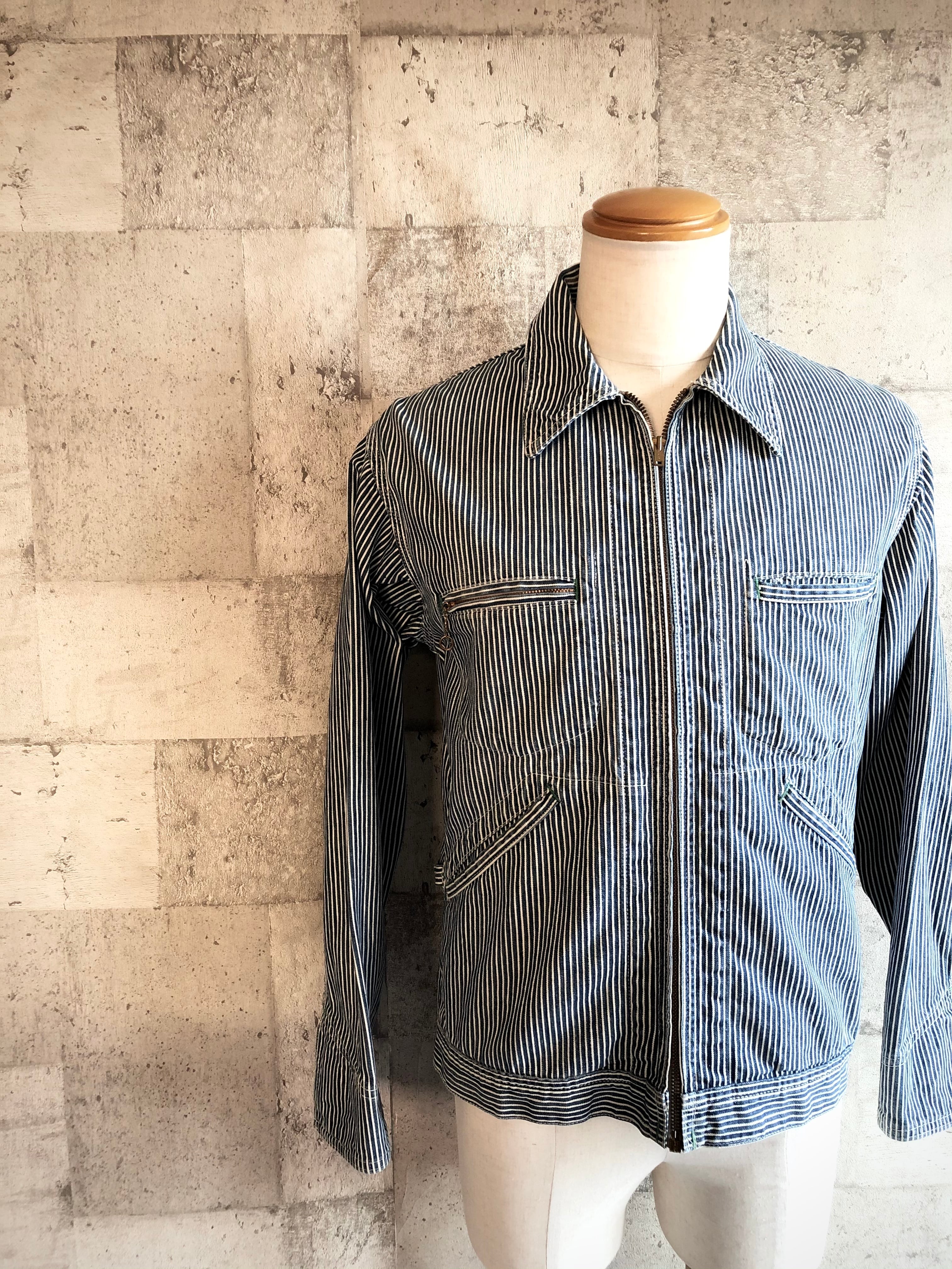 レビュー高評価商品 50s〜 ZIPUP 4PKT DENIM STRIPE HICKORY B'GOSH OSHKOSH VINTAGE ジャケット・アウター