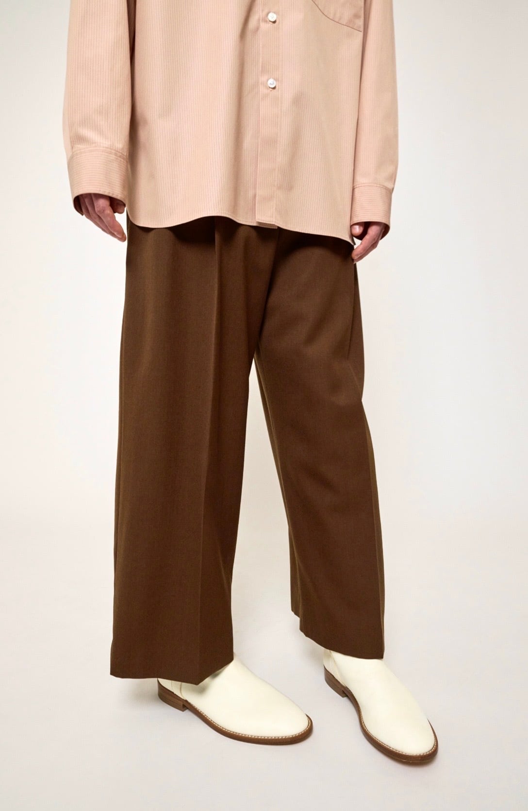Cristaseya  [DOUBLE PLEATED CROPPED TROUSERS]