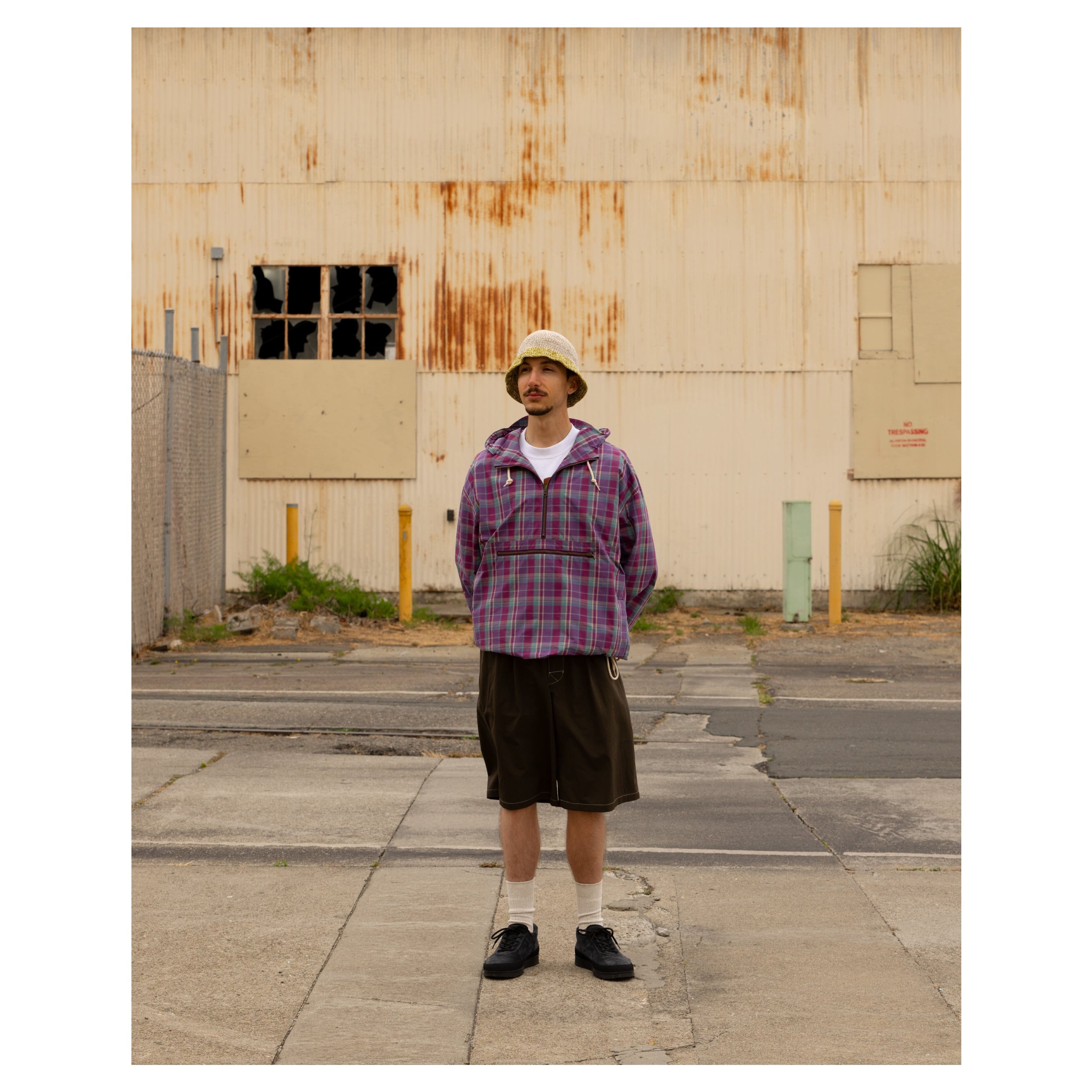 PORTANCE / STAY DRY ANORAK PURPLE CHK | THE NEWAGE CLUB