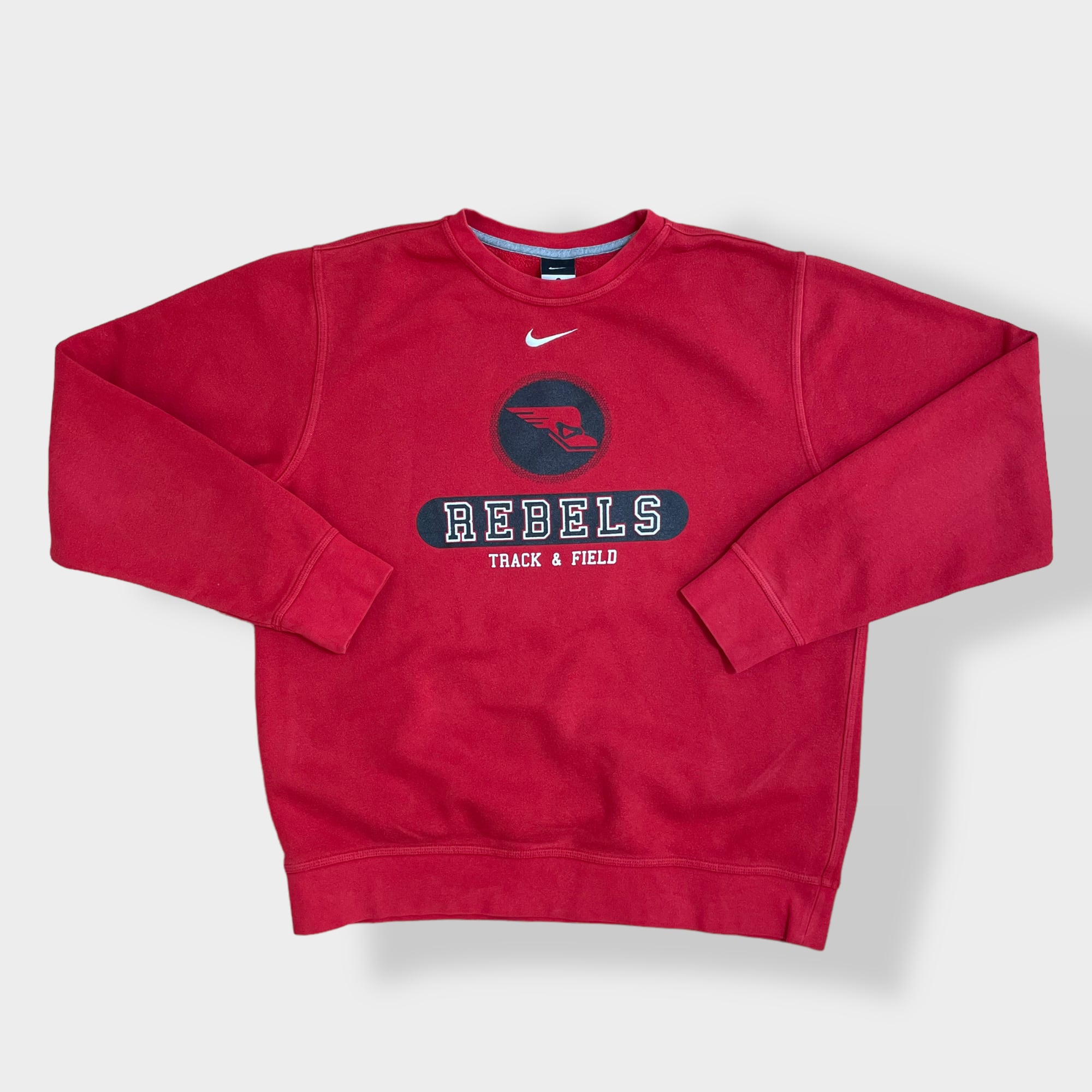 NIKE】プリント ロゴ スウェット トレーナー スウッシュ 刺繍ロゴ