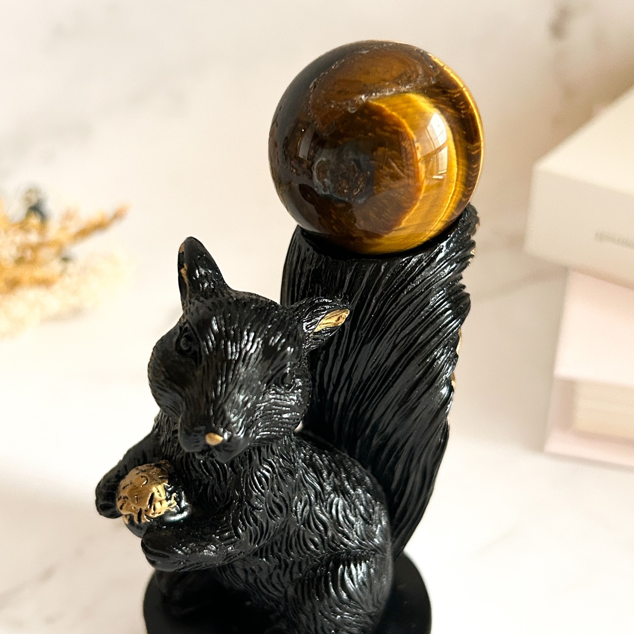 リスちゃんアンティーク調スフィアスタンド