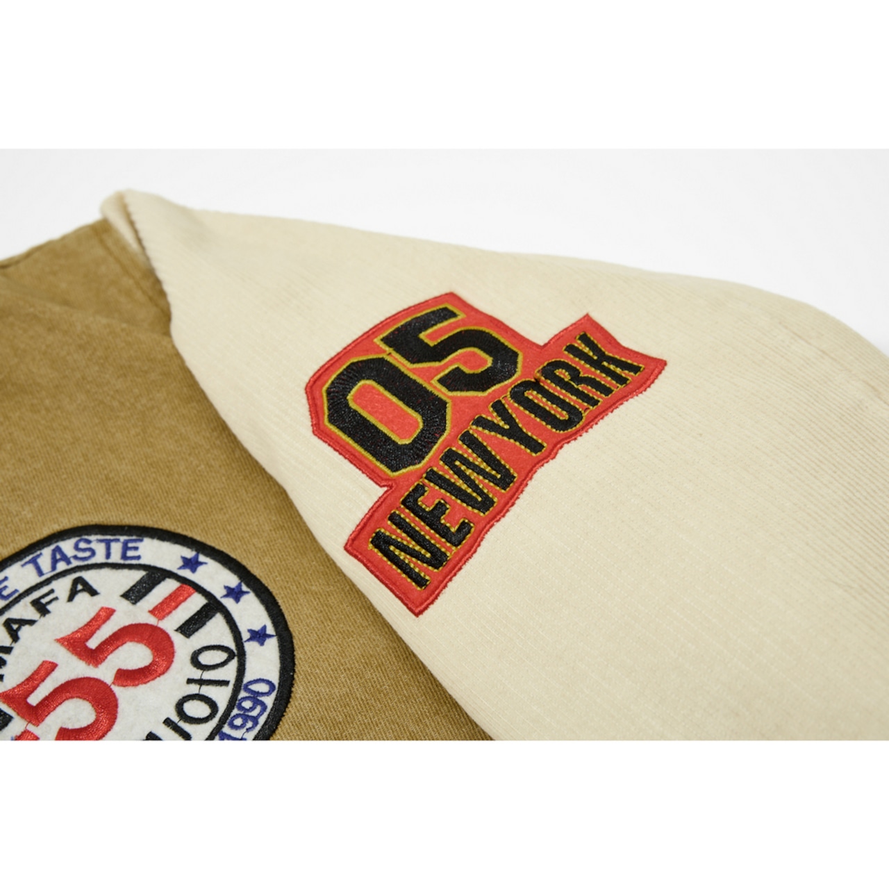 【暖かさUP】ウォッシュ加工刺繍中綿スタジャン T1903
