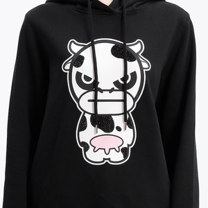 SALE 送料無料【HIPANDA ハイパンダ】レディース フーディー スウェット WOMEN'S Year of the Ox PRINT HOODIE SWEAT SHIRT / WHITE・BLACK