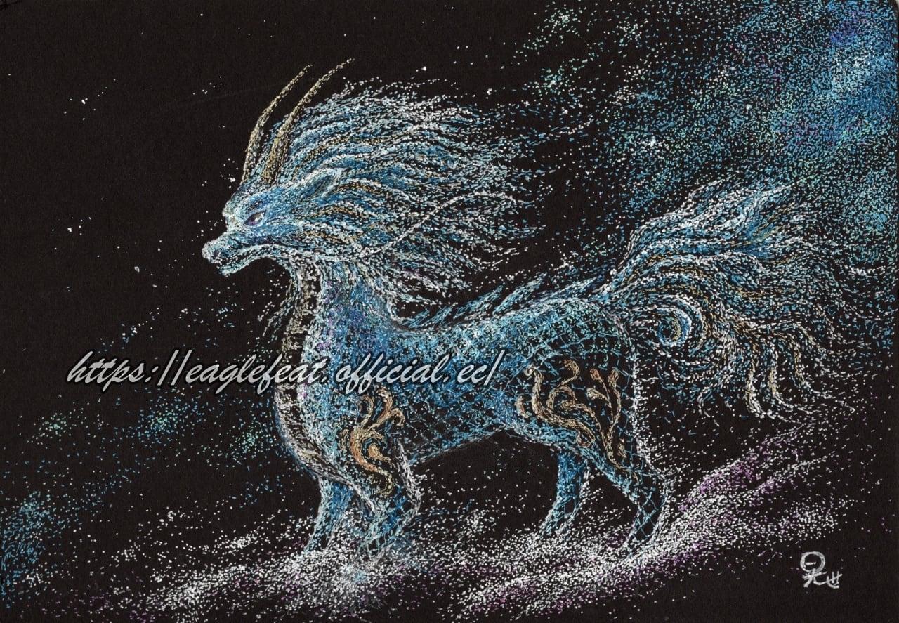 青の曼荼羅（17×17cm)原画 | INFINITY 晃世