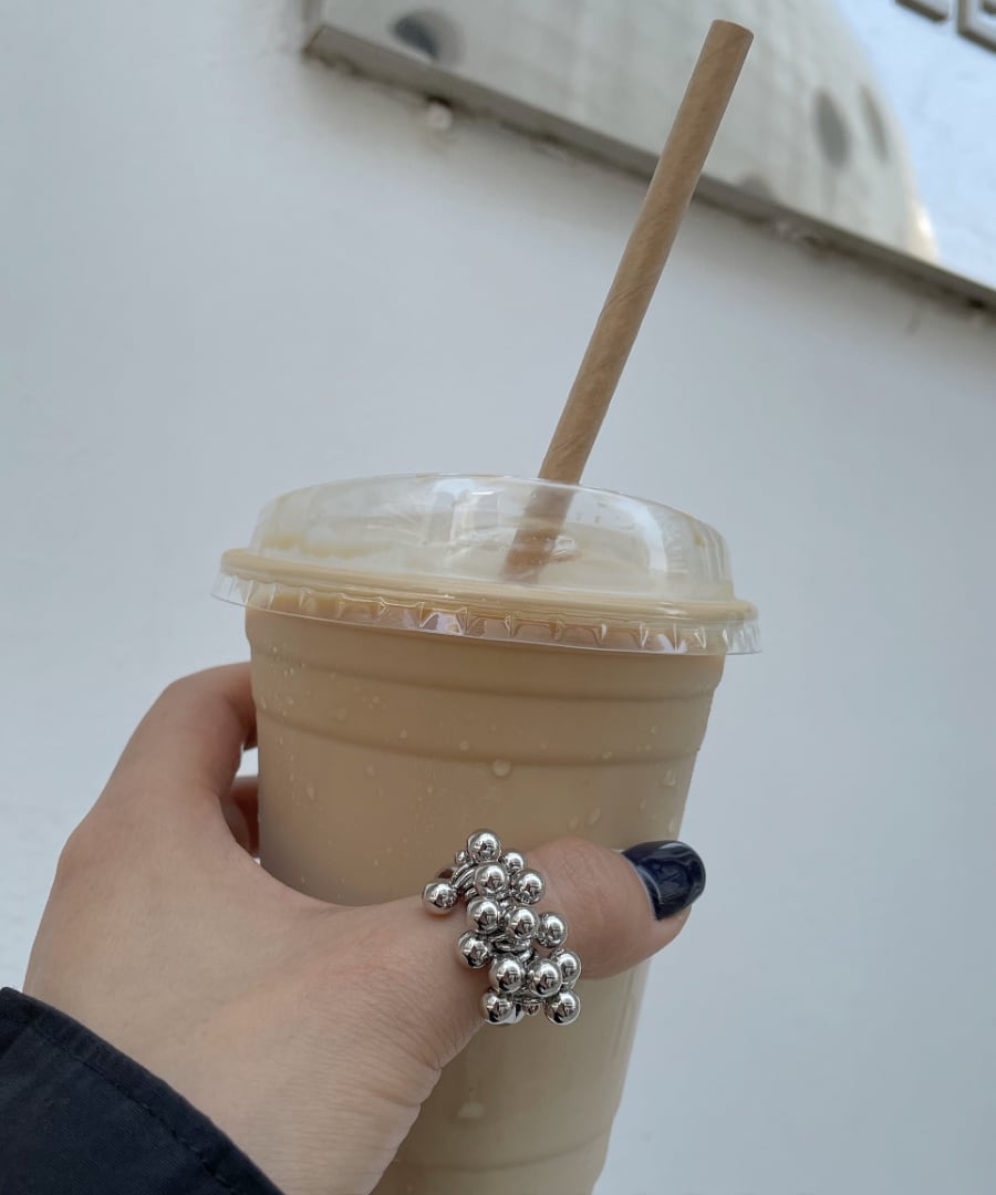 シルバーボールフープリング【e-70233】