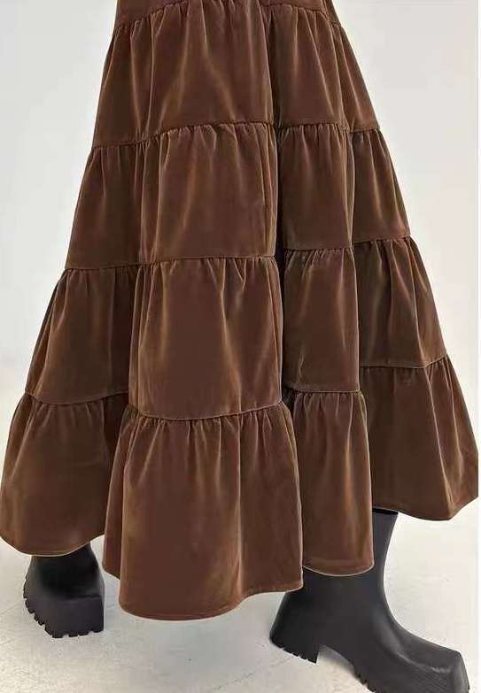 ロング丈ティアードスカート　AJ1399-9980