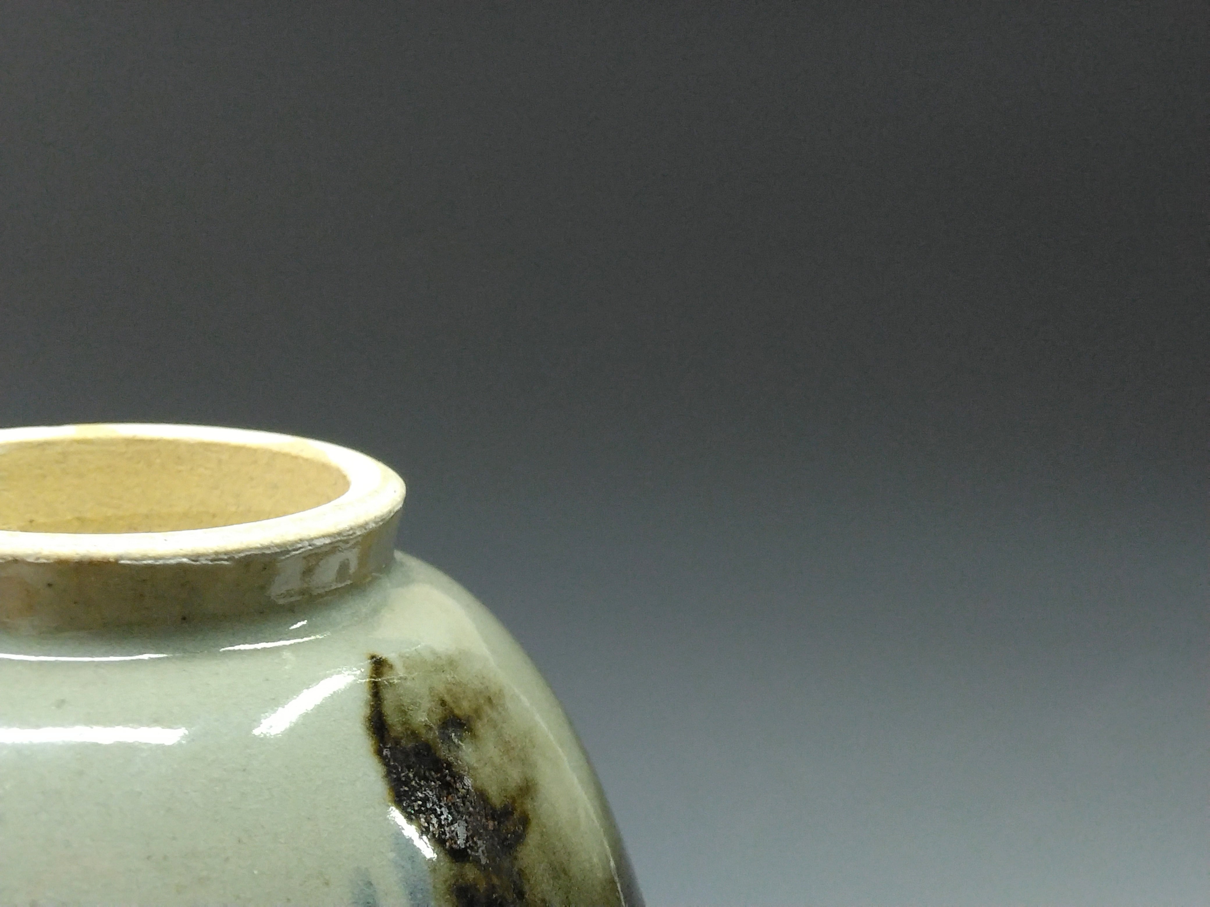 時代もの 鉄呉須絵白釉 白鶴図 煎茶碗 6客 dbsy14676-o | こがん堂