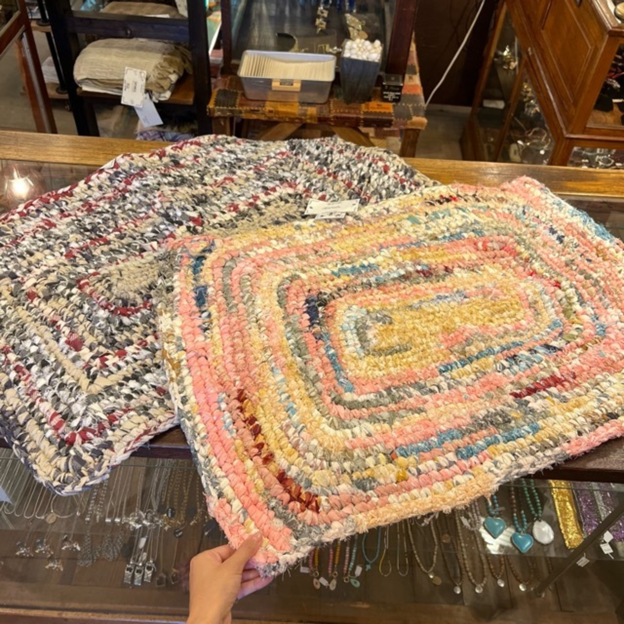 TOPANGA Homefurnishing　Recycle Cloth Rug Multi Color　2Type　50×80cm　リサイクルクロスラグ　マルチカラー