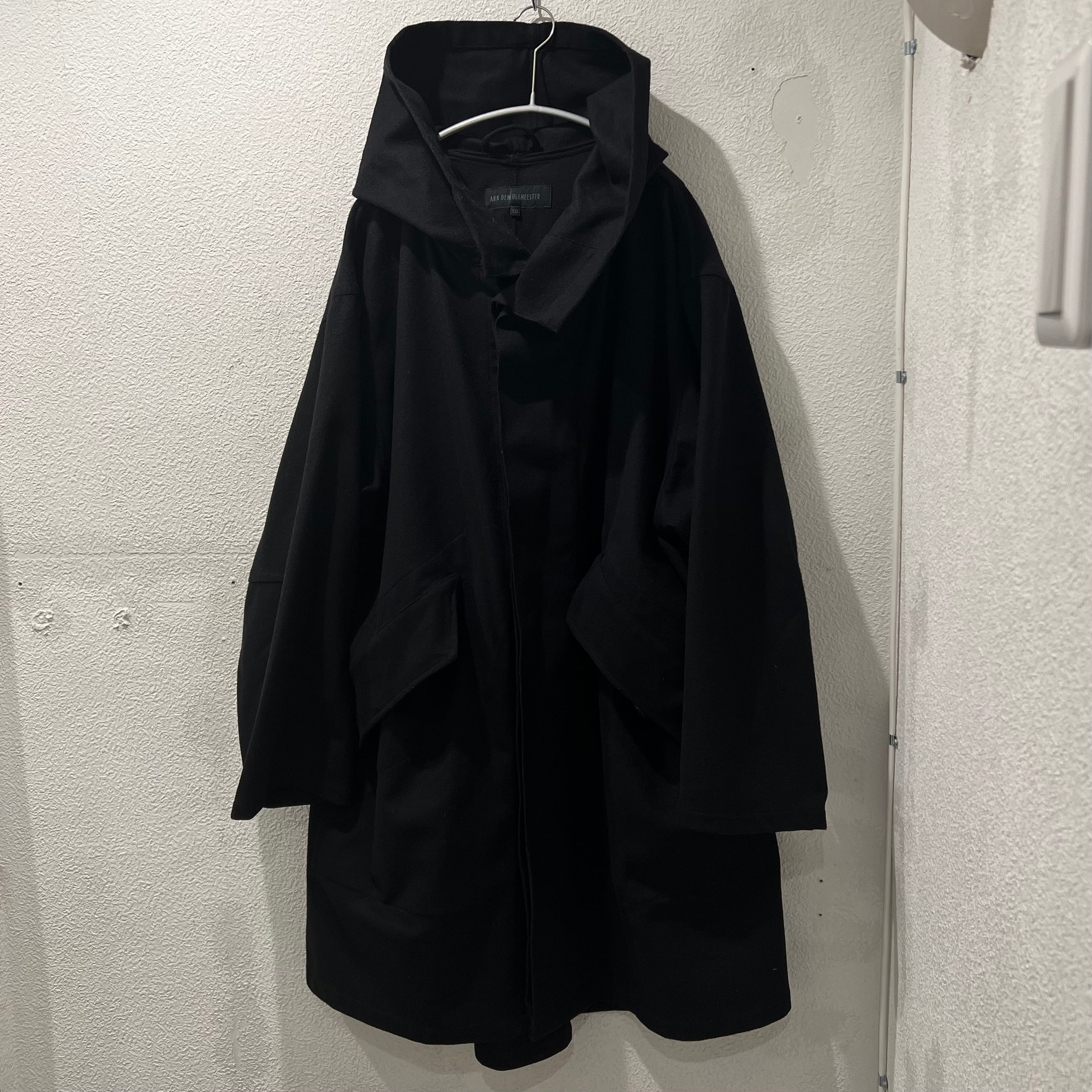 Ann Demeulemeester アン ドゥムルメステール ウールカシミヤ スノーパーカ コート フードジャケット オーバーサイズ XXS  【表参道t01】 | ブランド古着Brooch powered by BASE