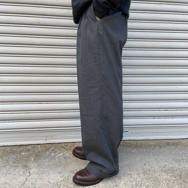 90s RalphLauren ラルフローレン 2タックワイドスラックス グレー