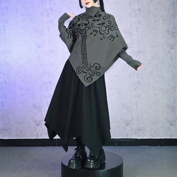 アシメランダムラインスカート(2カラーあり)(ruf_02578)