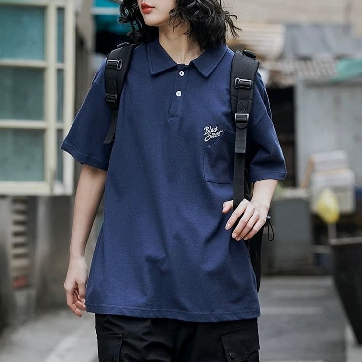 オーバーサイズロゴポロシャツ J0248