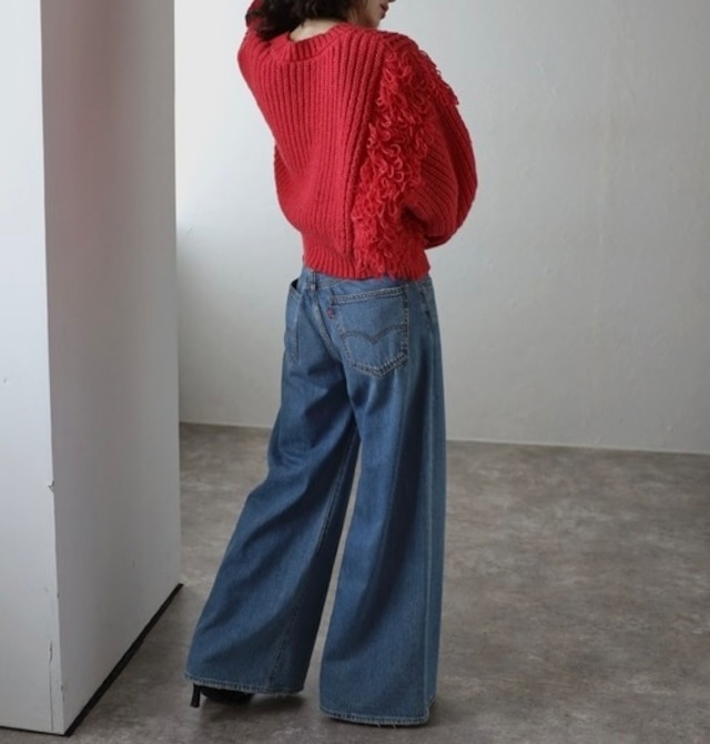 アレンジループジップカーディガン