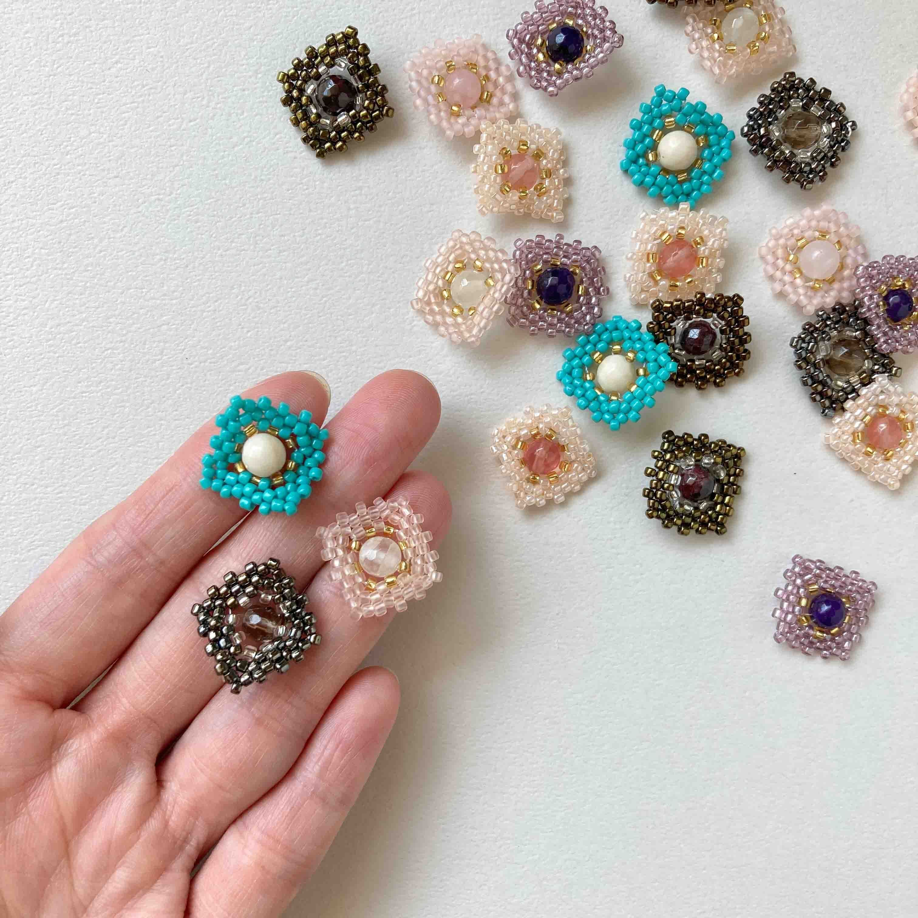 新色追加〉Duaオリジナル 天然石スクエアビーズワーク | Dua