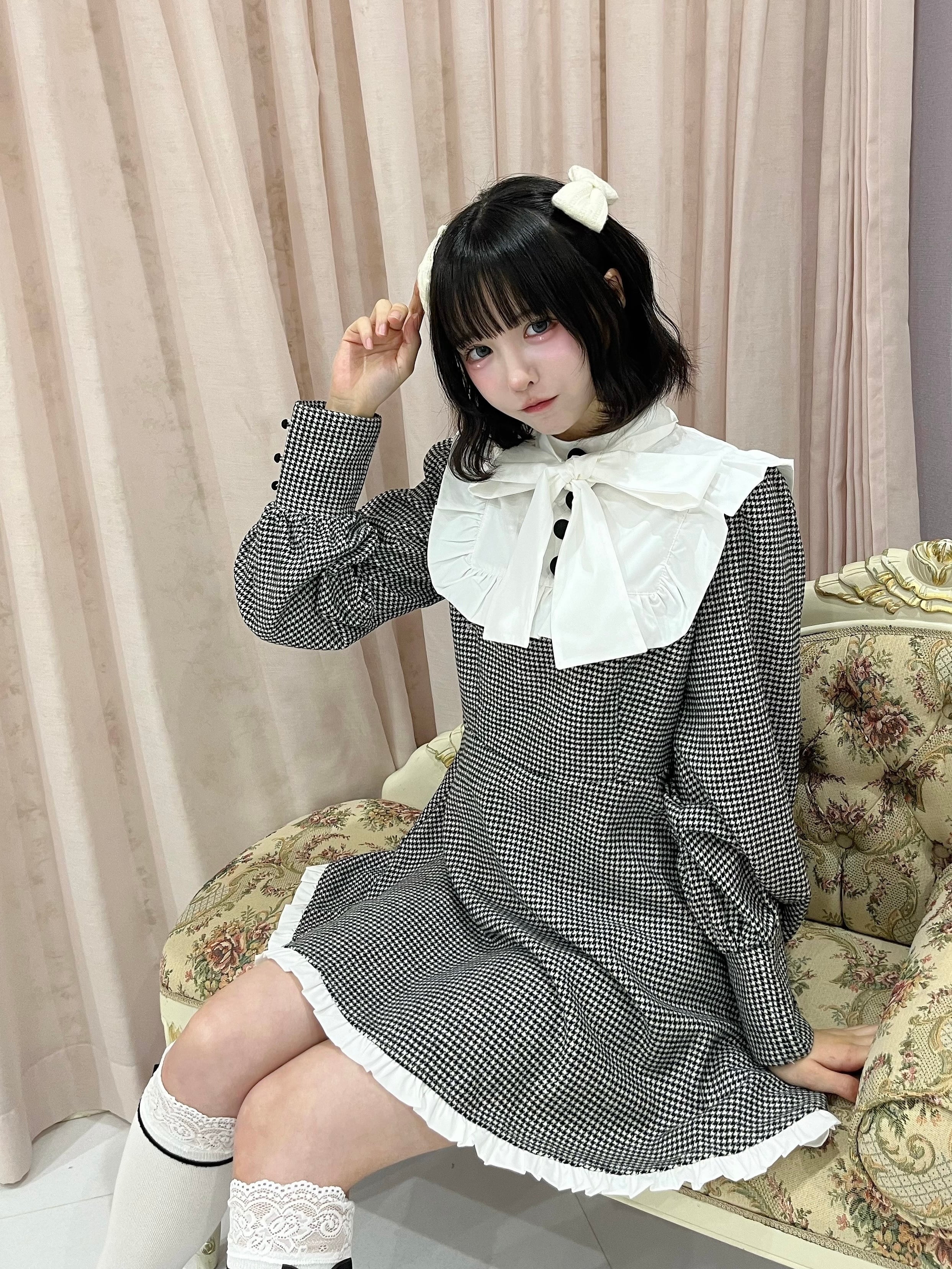 【LAST2】すいーとリボンチェックワンピース