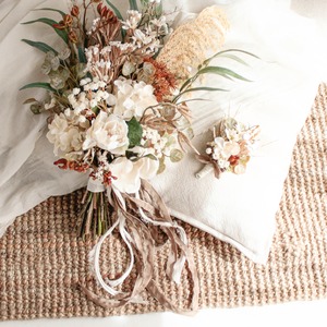 Brown botanical Bouquet＆Boutonniere