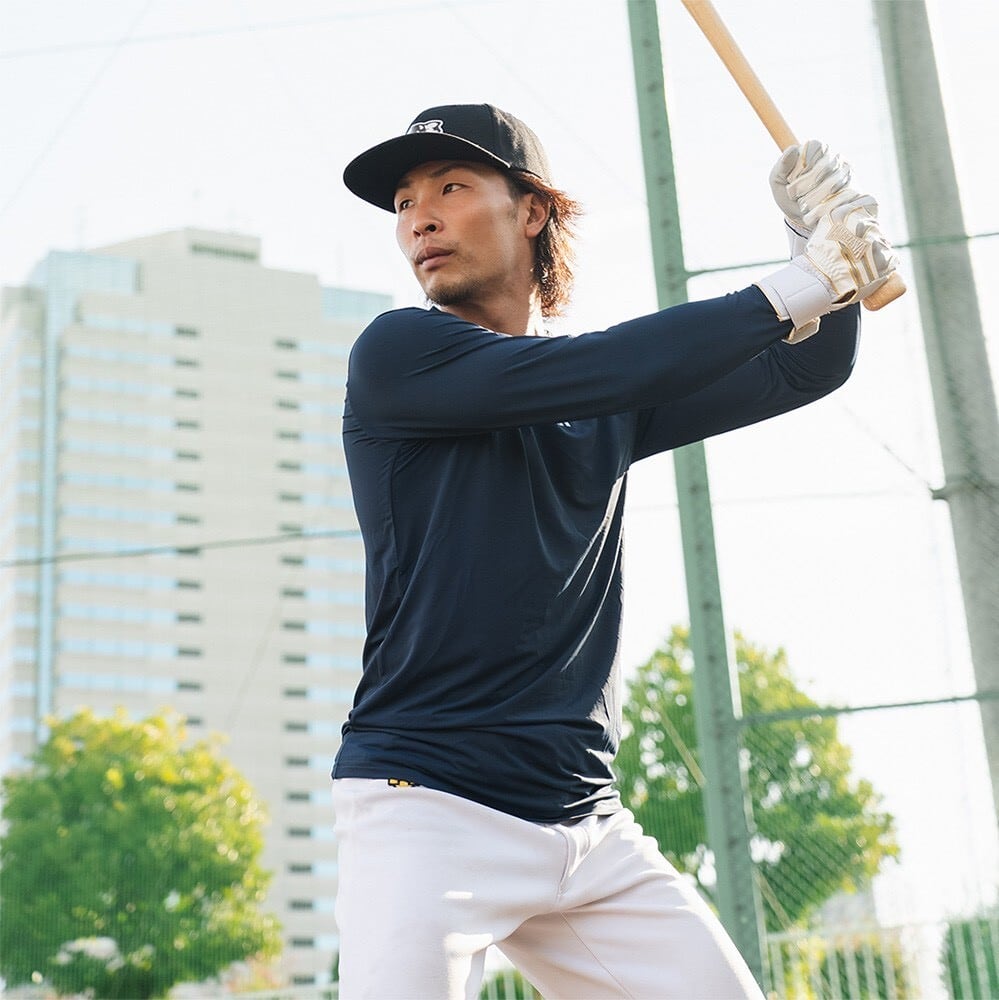 軸入り】玉澤アンダーシャツ TUS-001N（ネイビー） | 玉澤グローブ