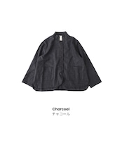 CUORE STORE/ウール混 リブ襟チェックジャケット