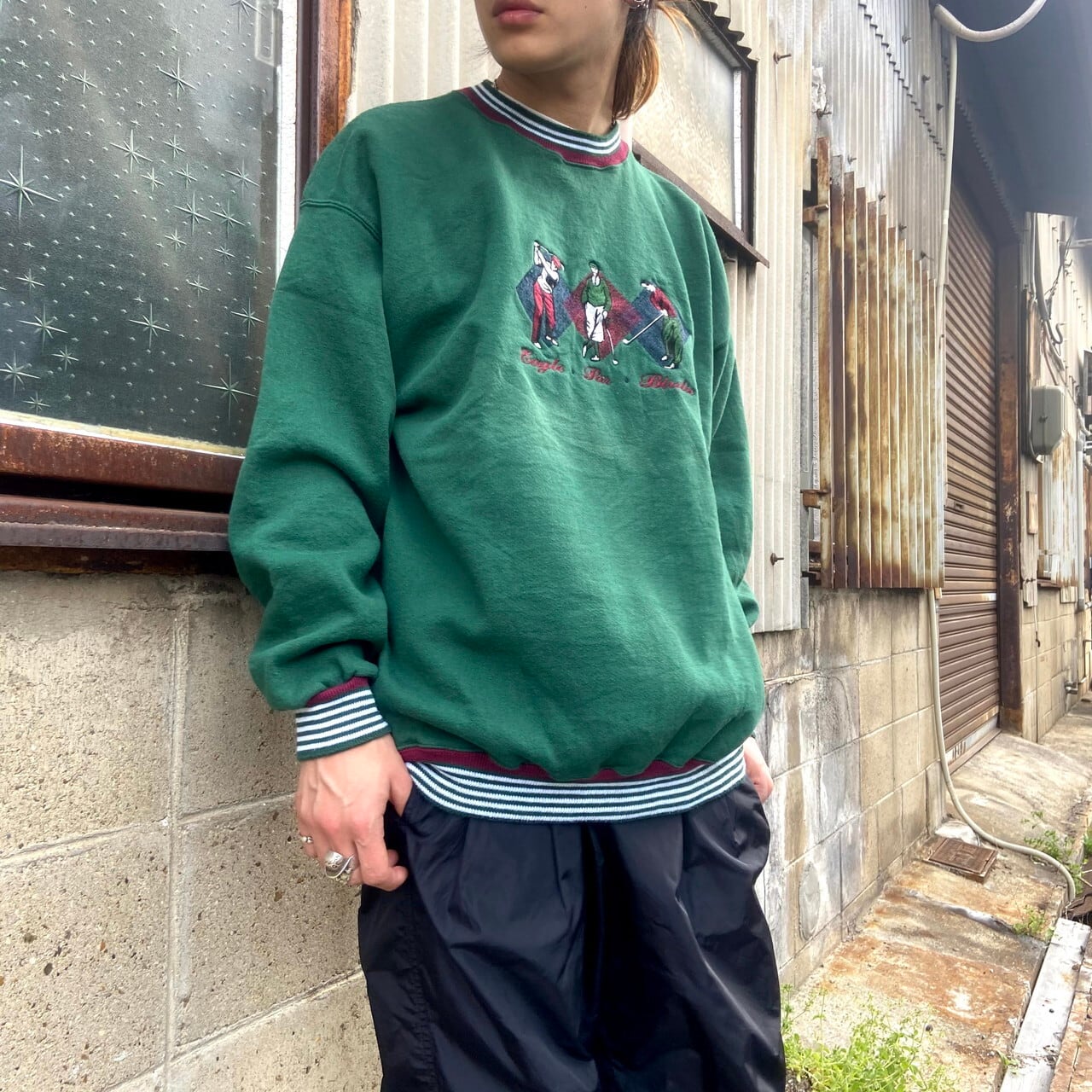 日本製 ビックシルエット Sun Sports Usa製 赤 スウェット Wear スウェット