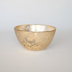 ラーラボウル 14cm ゴールド ガラス ボウル 中鉢 サラダボウル フルーツボウル 金箔風 華やか おしゃれ 盛り鉢 ギフト LARA
