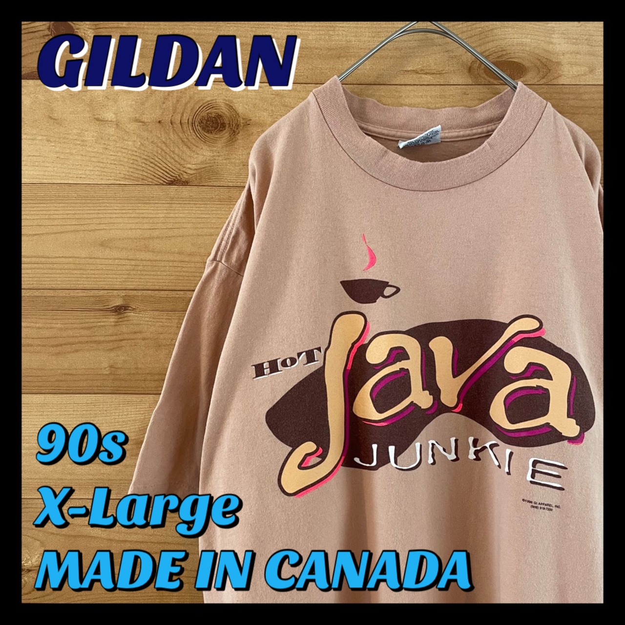 【GILDAN】古着 90s ヴィンテージ プリント Tシャツ ワンポイント 刺繍タグ 1996年