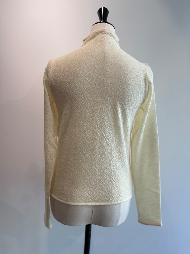 ERiKOKATORi/EK13-3-1 wool sheer high neck top Ivory