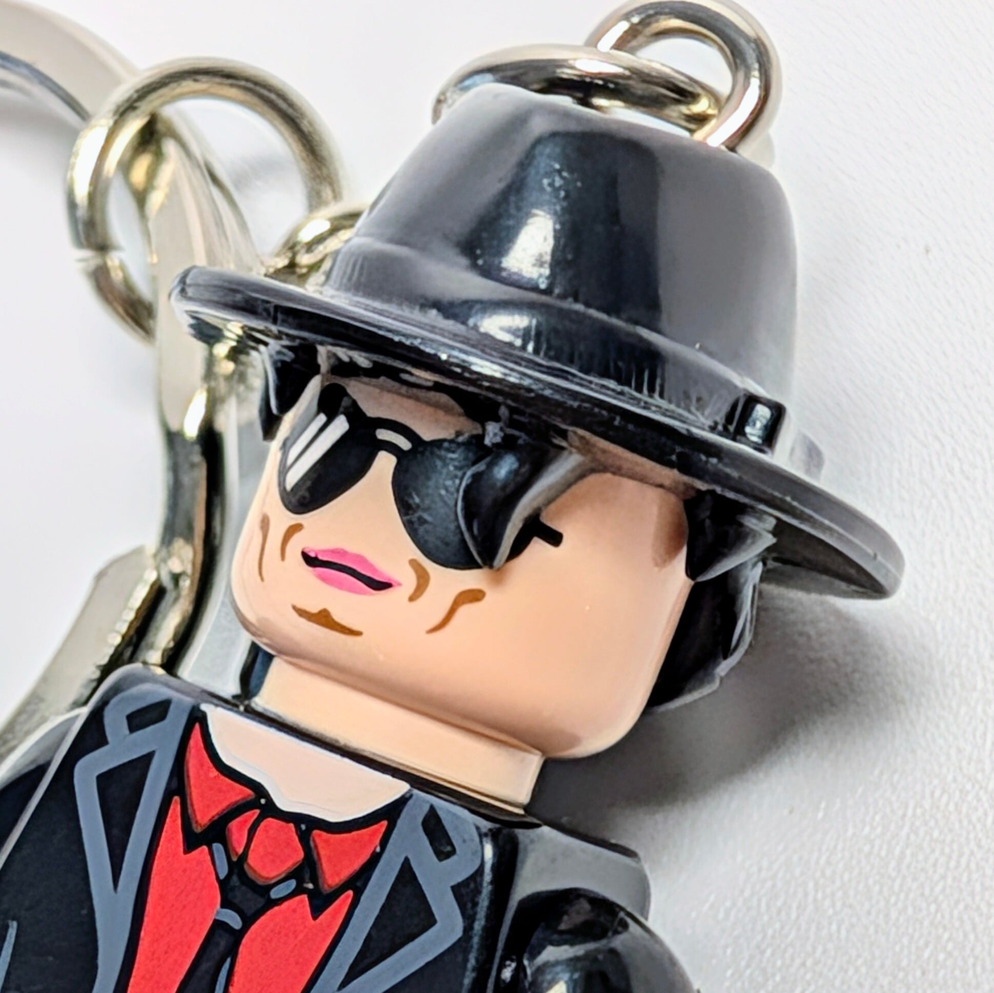 ★ブロックフィギュアキーホルダー★【 Michael Jackson / マイケル ジャクソン 】Dangerous ver.〚アメリカン雑貨 アメトイ〛