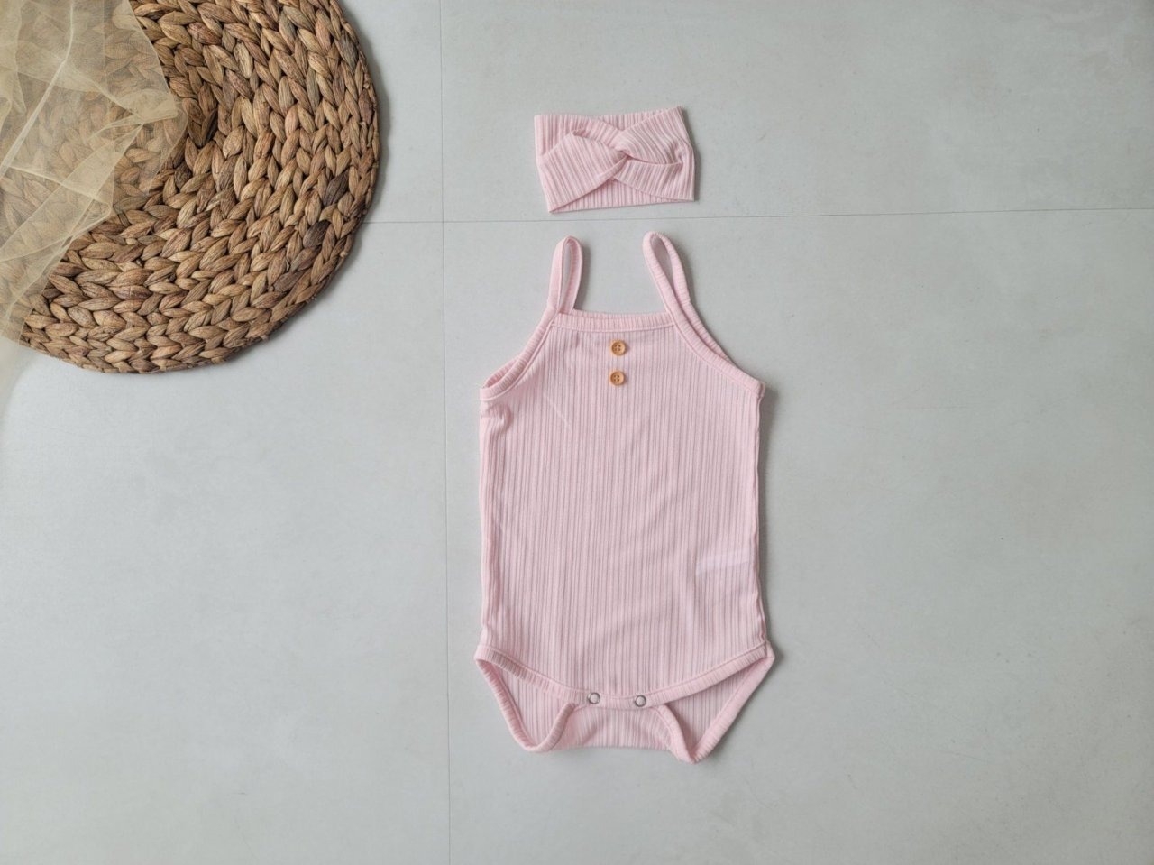 [Moran bebe] Easy Button Bodysuit Set-up / [모란] 이지단추슈트세트
