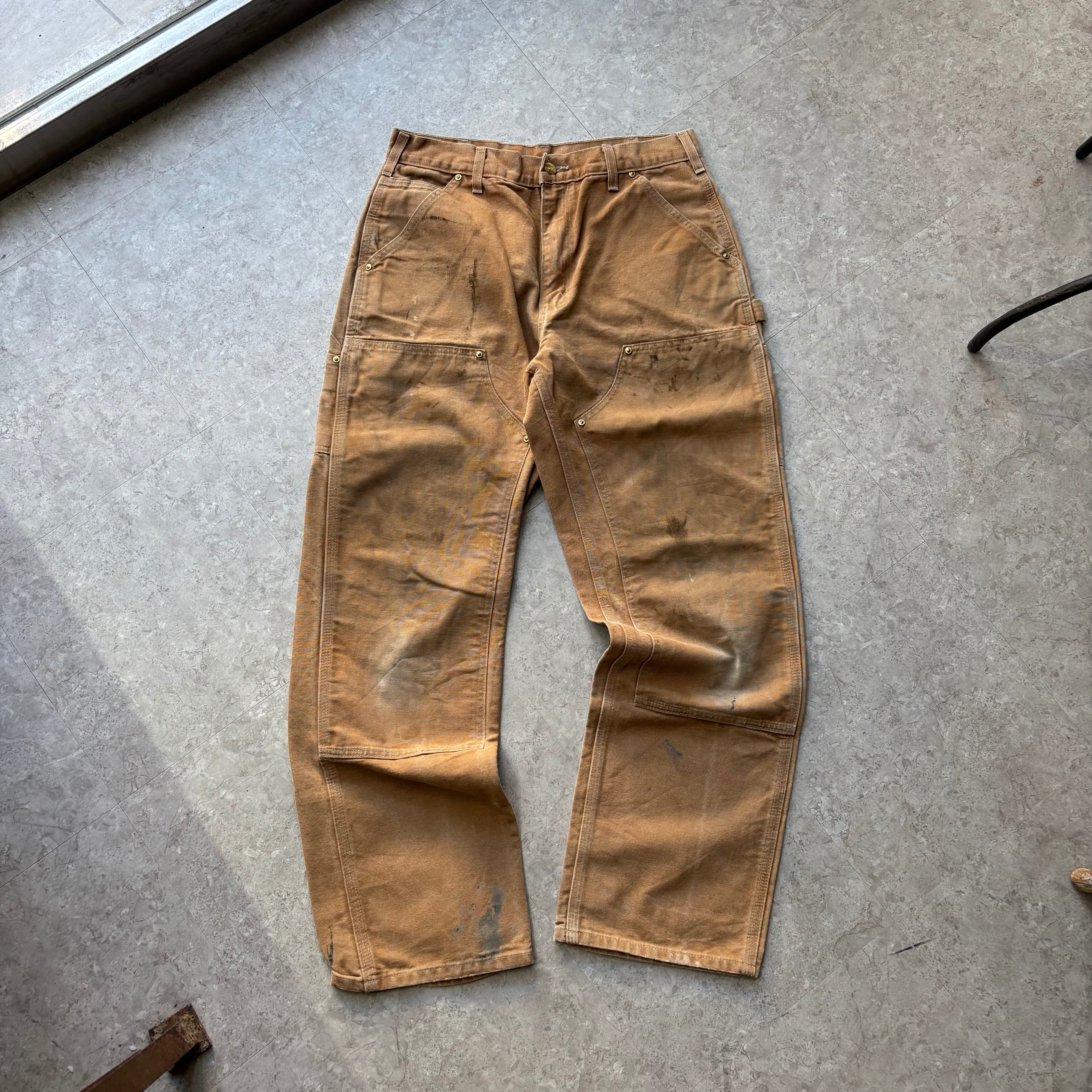 00s Carhartt "Beige" double knee duck work pants【仙台店】