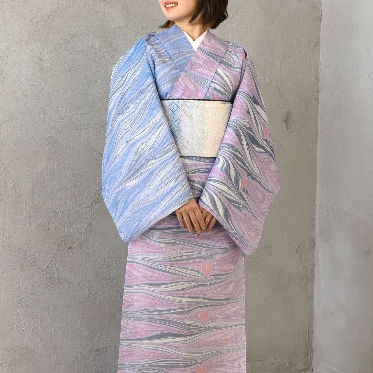 ❤︎「purple zebra」〜肩身替わり　ゆらぎ×ハート〜綿