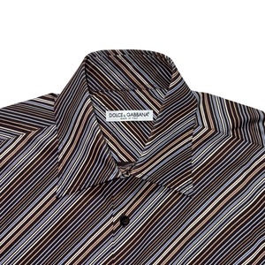 DOLCE&GABBANA regimental stripe shirt