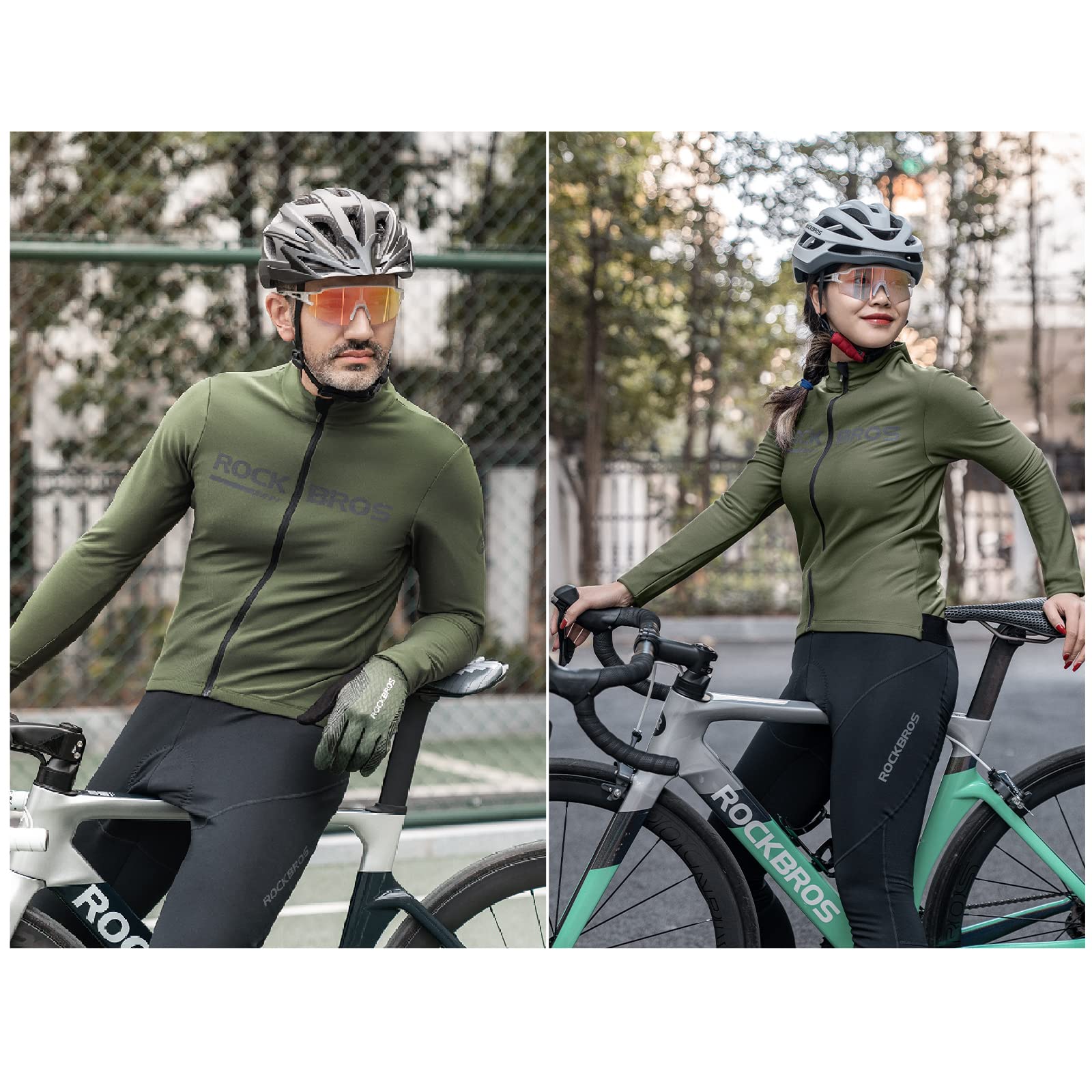 サイクルジャージ 秋 冬 長袖 サイクルウェア 上下セット 防風 防寒 裏