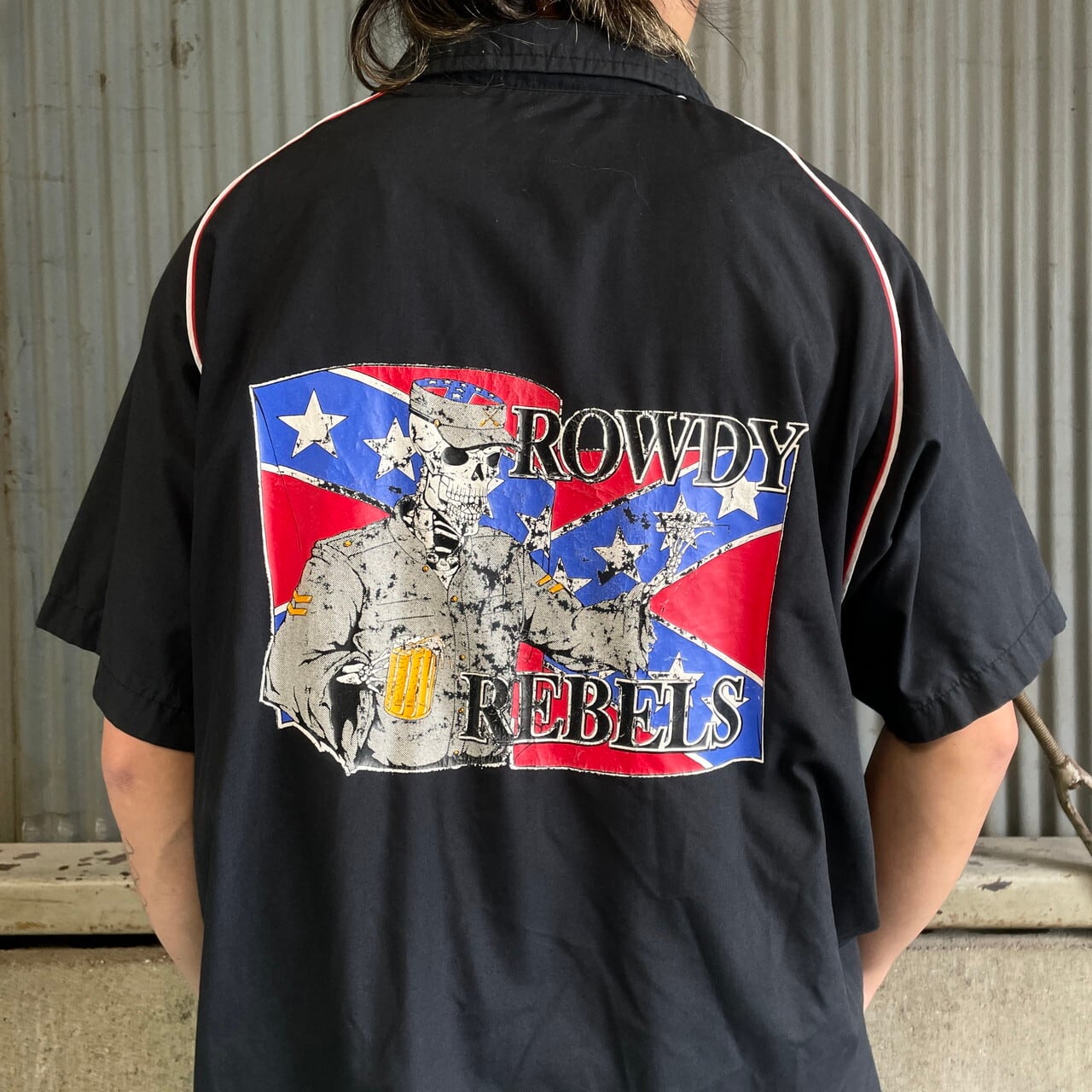 カナダ製 80年代〜90年代 ROWDY REBELS バックプリント ボウリング