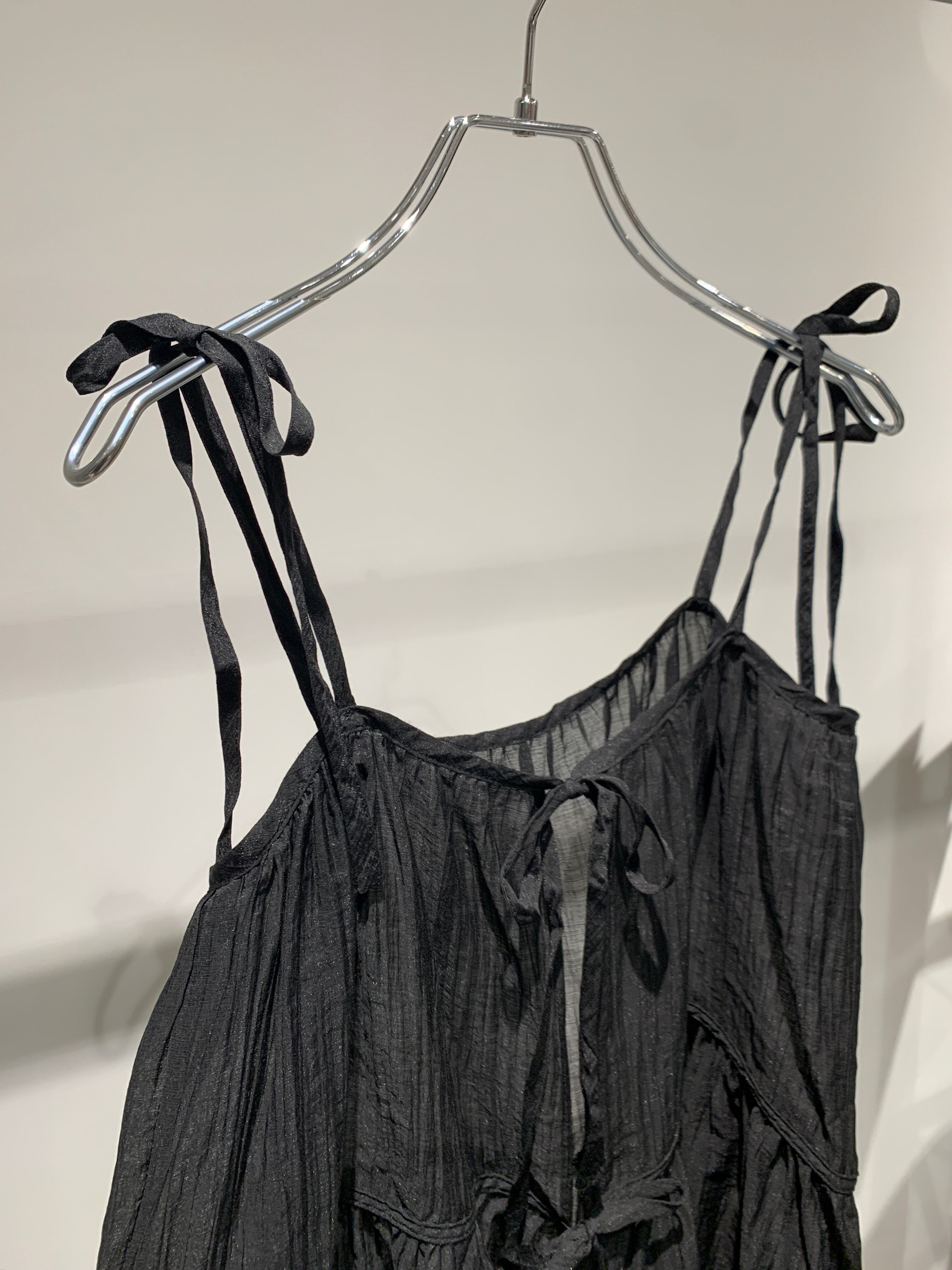 shoulder ribbon sheer camisole