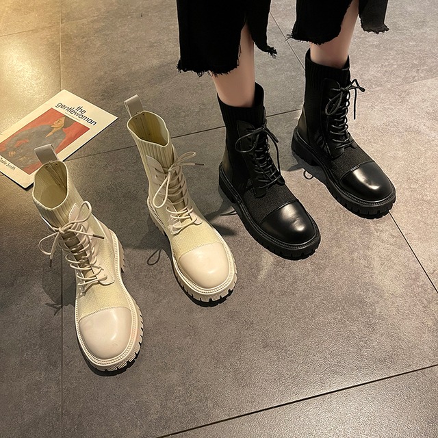 ブーツサマースタイルニットショート 靴 シューズ 夏物 ラウンドトー 部族の婦人靴54162411973