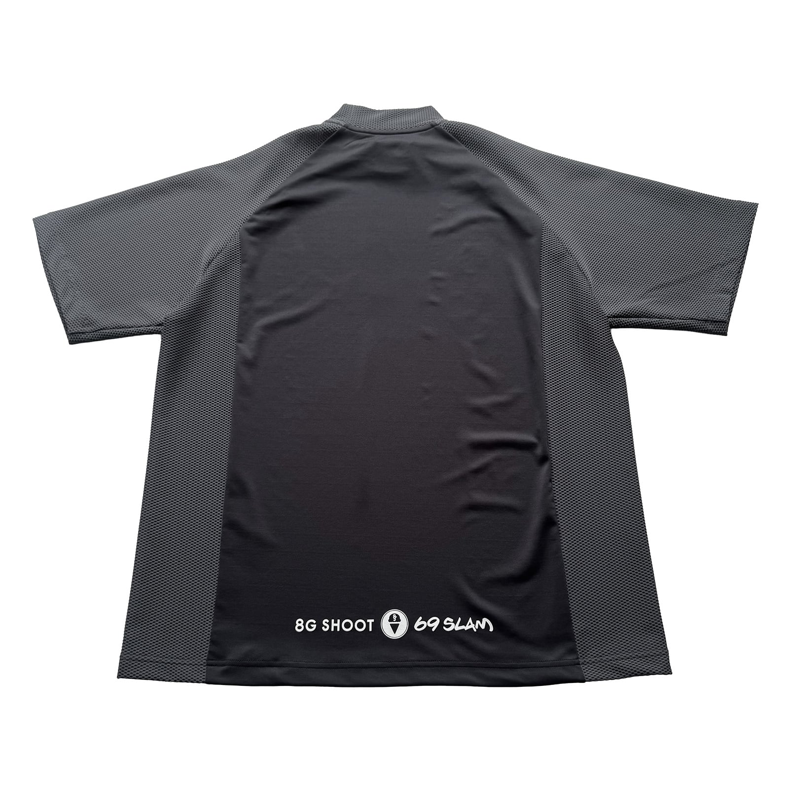 8G SHOOT × 69SLAM MESH SWITCHING MOCK NECK TEE -CHARCOAL- | 8G