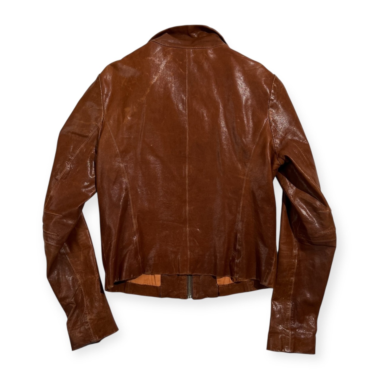 羊革 URBAN RESEARCH DOORS アーバンリサーチドアーズ ラムレザー 本革 ジャケット サイズ 38 /ブラウン系 ライダース レディース
