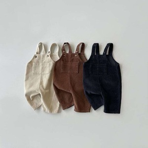 【春作】韓国っぽいコーデュロイサロペット　全3色