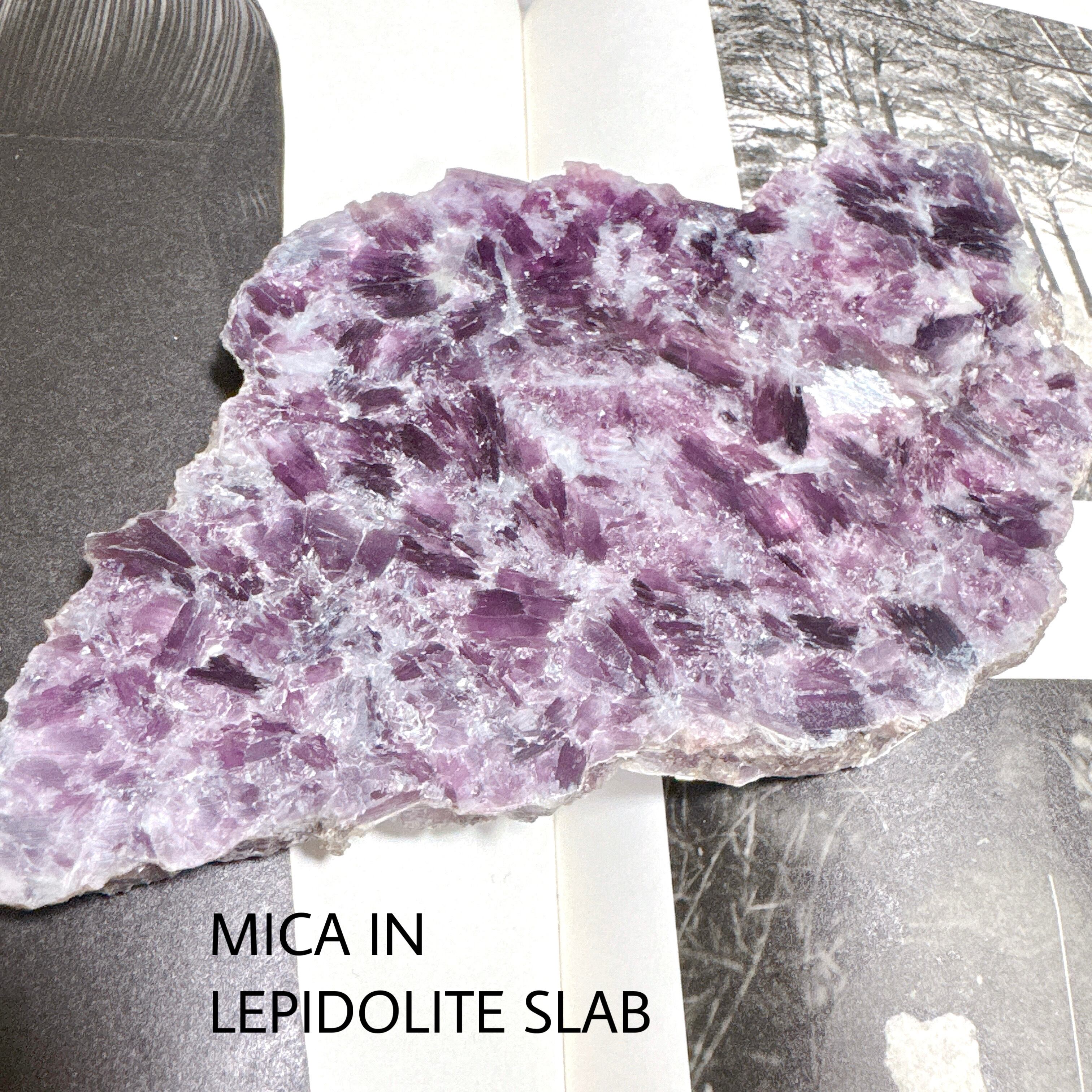 マイカレピドライト スラブ プレート(台座付き) 天然石