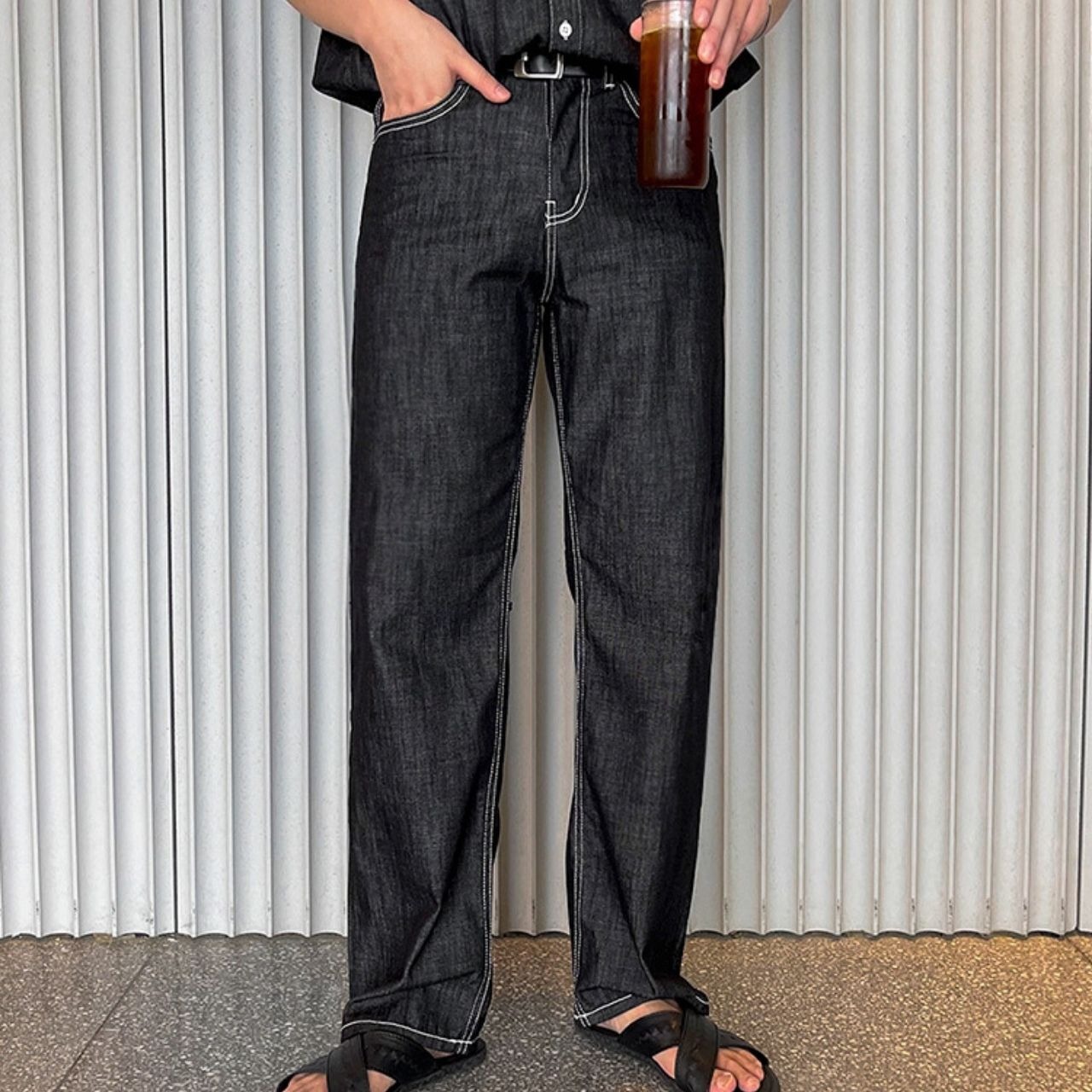 ブラックデニム　（別売りでセットアップのシャツあり）　MT0080437