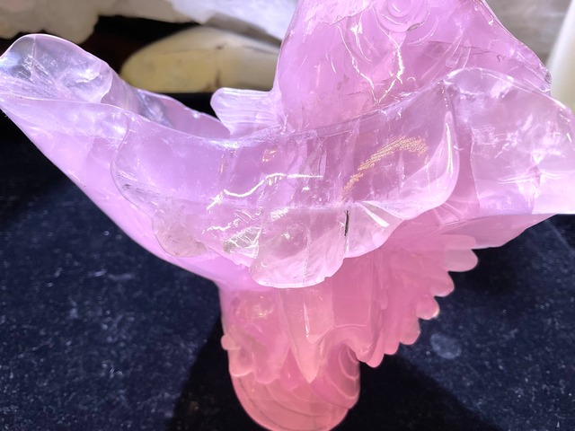 【SALE訳あり】開運！上昇運！鯉の滝登り　ローズクォーツ