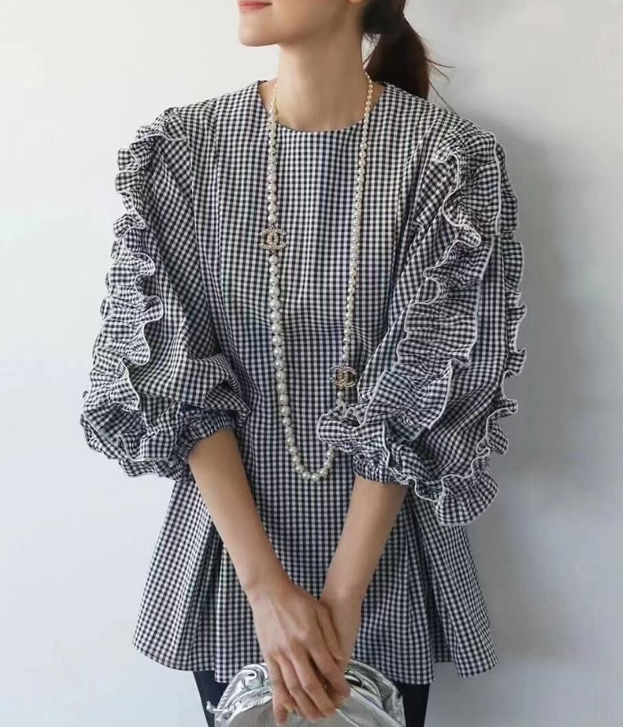 袖フリルトップス　AJ22045-A03